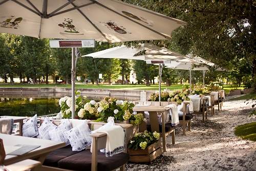 Summer restaurant terrace